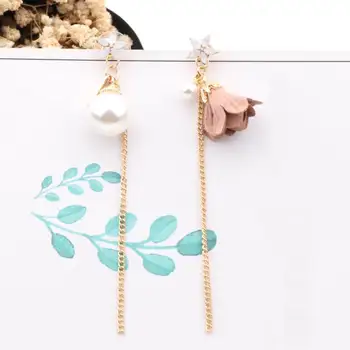2017 New Arrive Asymmetric Flower Long Earrings Temperament Simulated Pearl Metal Chain Pendientes Mujer Moda Earrings
2017 New Arrive Asymmetric Flower Long Earrings Temperament Simulated Pearl Metal Chain Pendientes Mujer Moda Earrings