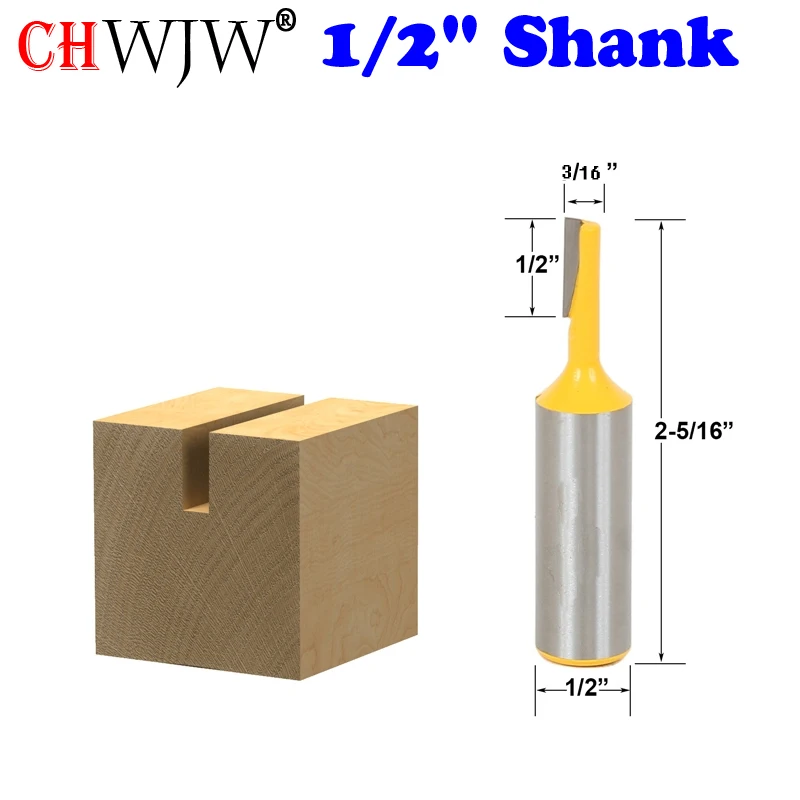 1 pc Straight/Dado Router Bit - 3/16"W x 1/2"H - 1/2" Shank Woodworking cutter Wood Cutting Tool - Chwjw 14154
1 pc Straight/Dado Router Bit - 3/16"W x 1/2"H - 1/2" Shank Woodworking cutter Wood Cutting Tool - Chwjw 14154
