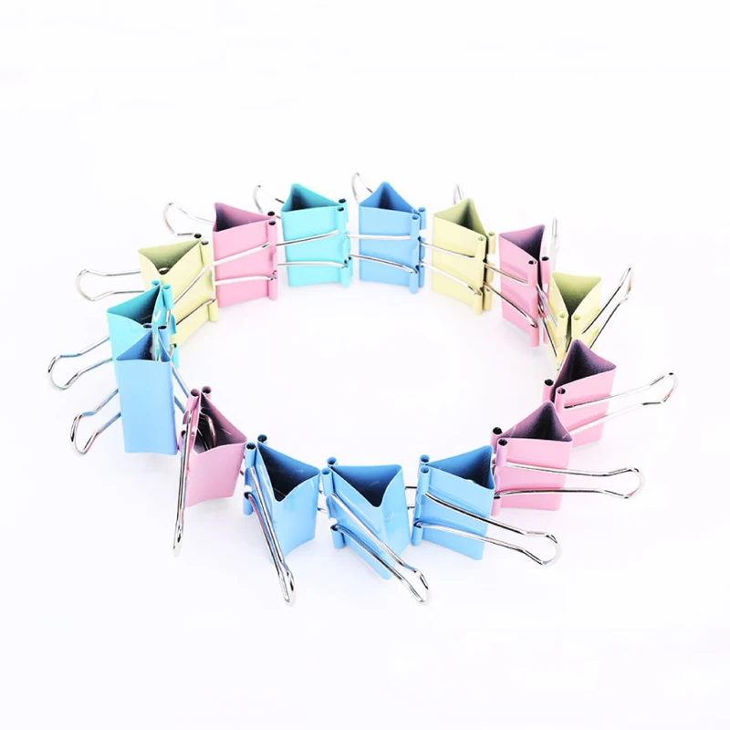 60 pcs/lot 15mm Colorful Metal Binder Clips Notes Letter Paper Clips Office Stationery Binding Supplies Paper Clamp Clips
60 pcs/lot 15mm Colorful Metal Binder Clips Notes Letter Paper Clips Office Stationery Binding Supplies Paper Clamp Clips