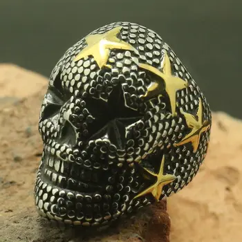 Size 7 To Size 14 Newest Men 316L Stainless Steel Cool Star Big Skull Punk Gothic Ring Factory Price
Size 7 To Size 14 Newest Men 316L Stainless Steel Cool Star Big Skull Punk Gothic Ring Factory Price