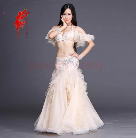 Rhinestones luxury performance belly dance set top and skirt 2pcs ballroom dancer senior set 3D mesh Material belly dance suits
Rhinestones luxury performance belly dance set top and skirt 2pcs ballroom dancer senior set 3D mesh Material belly dance suits