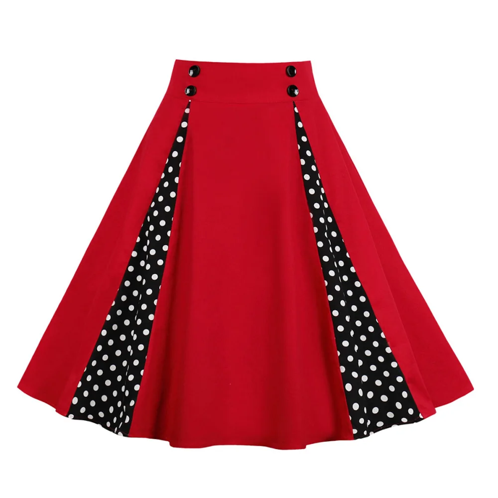1950's Vintage Skirts Spring Summer Red Polka Dot Women Skirts Retro 50s 60s Vintage Skirts Rockabilly Swing Feminino
1950's Vintage Skirts Spring Summer Red Polka Dot Women Skirts Retro 50s 60s Vintage Skirts Rockabilly Swing Feminino