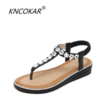 KNCOKAR 2018 Summer new style ladies leisure fashion comfortable diamond beaded slope heel large size clip toe female sandals
KNCOKAR 2018 Summer new style ladies leisure fashion comfortable diamond beaded slope heel large size clip toe female sandals