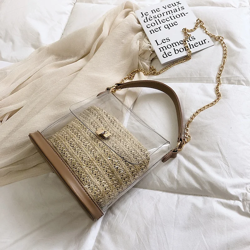 LJL-Straw Bag For Women New Summer Small Ladies Travel Crossbody Bags Fashion Transparent Beach Bags Female Handbags And Purs
LJL-Straw Bag For Women New Summer Small Ladies Travel Crossbody Bags Fashion Transparent Beach Bags Female Handbags And Purs