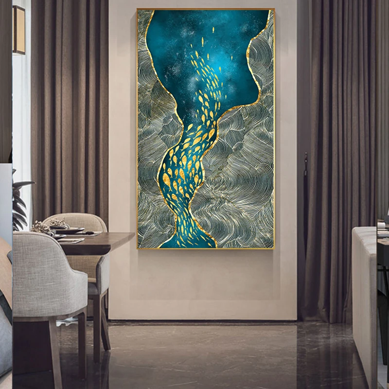 Modern Gold Poster Print Decor Abstract Golden Fish Moon Painting Big Wall Art Tableaux for Living Room Bedroom HD Cuadros Salon
Modern Gold Poster Print Decor Abstract Golden Fish Moon Painting Big Wall Art Tableaux for Living Room Bedroom HD Cuadros Salon