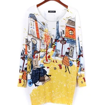 Spring 2020 Fashion and High Quality Women Print Pullover Sweater Long Design Sweater Dress Loose Bbasic Sweater B321
Spring 2020 Fashion and High Quality Women Print Pullover Sweater Long Design Sweater Dress Loose Bbasic Sweater B321