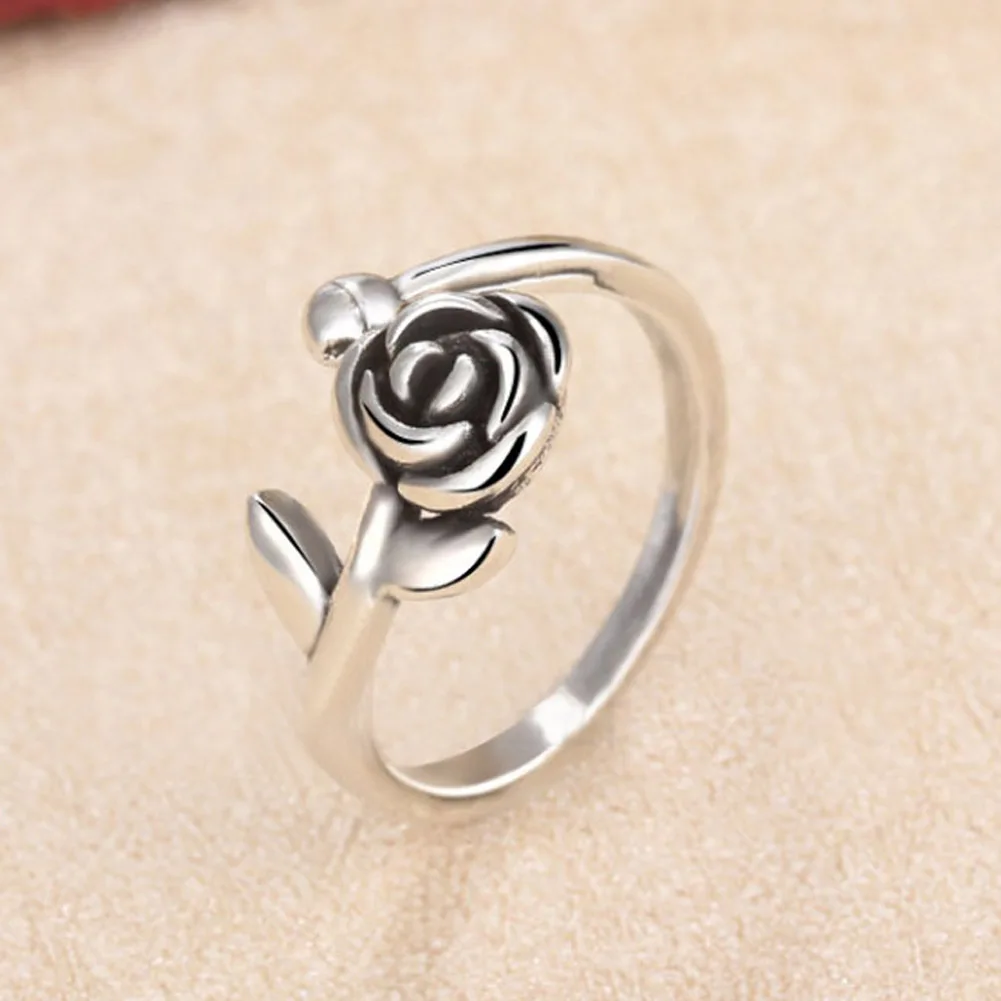 Silver Rose Flowers Open Rings For Women Do The Old Retro Style Prevent Allergy silver-plated jewelry
Silver Rose Flowers Open Rings For Women Do The Old Retro Style Prevent Allergy silver-plated jewelry