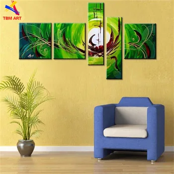5pcs Handpainted Modern Abstract Oil Painting on Canvas No Framed Wall Art for Living Room Decoration Green Color Thick Textured 
5pcs Handpainted Modern Abstract Oil Painting on Canvas No Framed Wall Art for Living Room Decoration Green Color Thick Textured