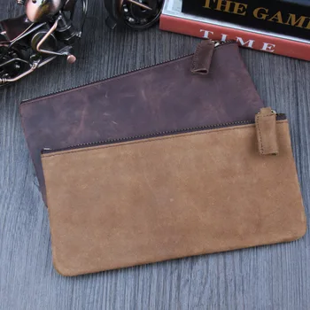 Retro Genuine Leather Cowhide Men / Women Wallet Simple Luxury Brand Small Zipper Clutch bags coin Purse Hold Money Cards Phone
Retro Genuine Leather Cowhide Men / Women Wallet Simple Luxury Brand Small Zipper Clutch bags coin Purse Hold Money Cards Phone
