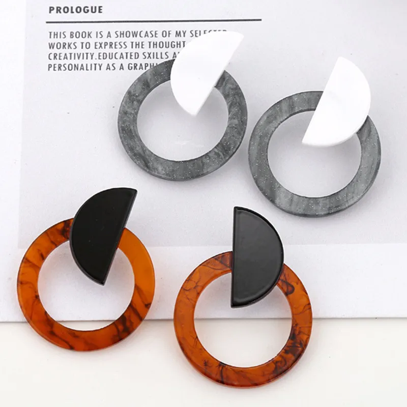 New Arrival Half Disc Circle Acrylic Statement Stud Earrings for Women Girls Simple Round Acetate Minimalist Ear Jewelry
New Arrival Half Disc Circle Acrylic Statement Stud Earrings for Women Girls Simple Round Acetate Minimalist Ear Jewelry