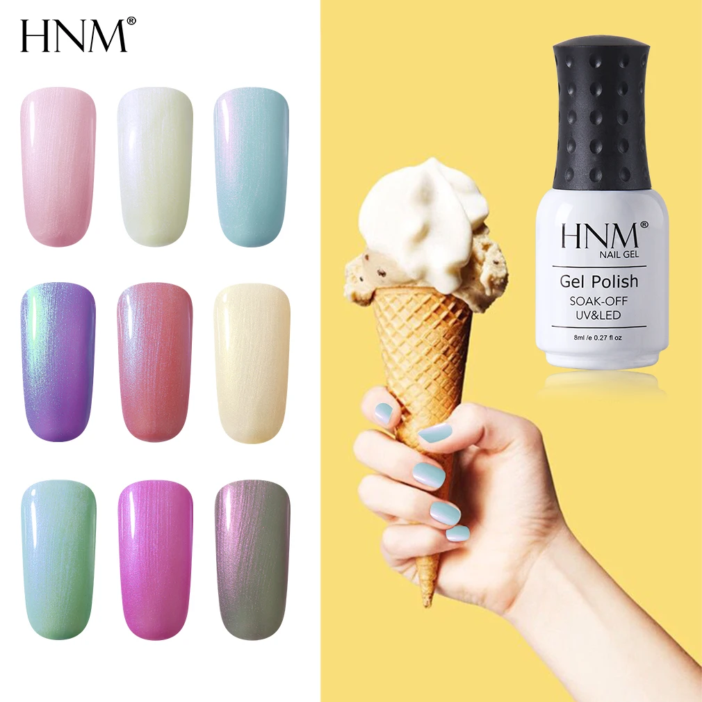 HNM 8ml Mermaid Nail Polish UV LED Lamp Shell Gelpolish Hybrid Long Last Vernis Ongle Esmalte Lucky Enamel Ink Glue Nails | Красота и