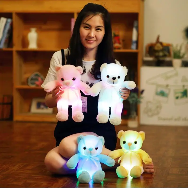 1pcs 32cm LED Lighting Stuffed Animal Luminous Plush Toys Stuffed Bear Teddy Bear Baby Sleeping Toy Birthday gift For Children
1pcs 32cm LED Lighting Stuffed Animal Luminous Plush Toys Stuffed Bear Teddy Bear Baby Sleeping Toy Birthday gift For Children