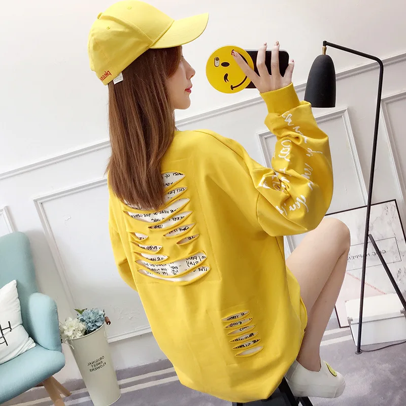 #4807 Korean Fashion Student Loose Large Size Hip Hop Sweatshirt Harajuku Streetwear Tracksuit Women White/Black/Yellow/Pink
#4807 Korean Fashion Student Loose Large Size Hip Hop Sweatshirt Harajuku Streetwear Tracksuit Women White/Black/Yellow/Pink