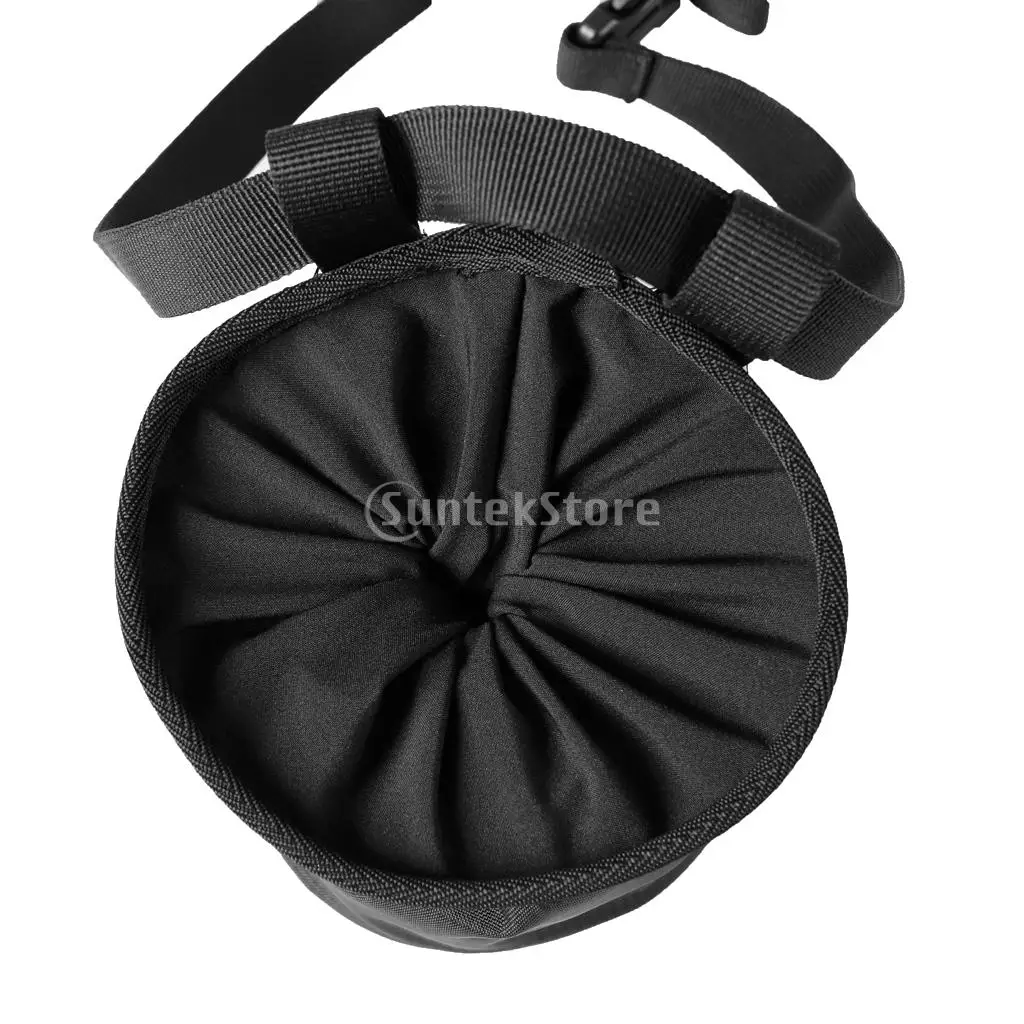 Large Gymnastics Rock Climbers Outdoor Climbing Chalk Bag with Drawstring Closure Adjustable Belt & Brush Slot