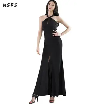 Summer Long Dress Halter Backless Off Shoulder Black Women Dresses Club Elegant Bandage Sexy Party Asymmetrical Maxi Long Dress
Summer Long Dress Halter Backless Off Shoulder Black Women Dresses Club Elegant Bandage Sexy Party Asymmetrical Maxi Long Dress
