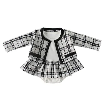 Baby Girls Rompers Infant plaid Jumpsuit for baby clothes Toddler Romper and Coat 2pcs set newborn Baby Costume for Spring fall
Baby Girls Rompers Infant plaid Jumpsuit for baby clothes Toddler Romper and Coat 2pcs set newborn Baby Costume for Spring fall
