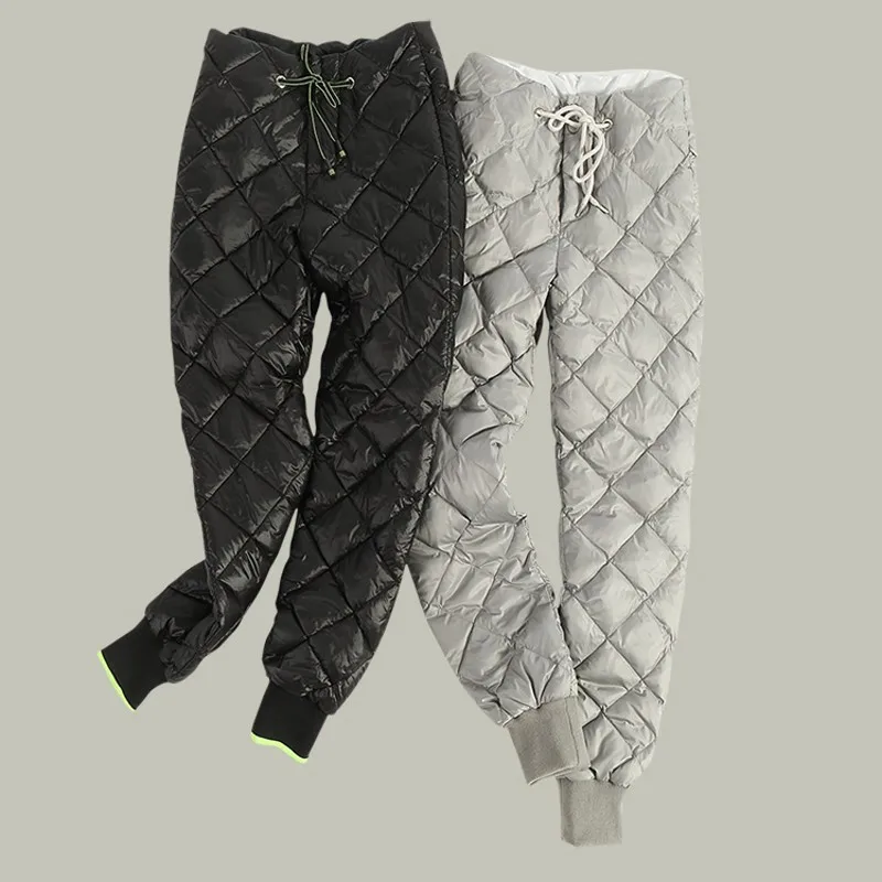 Plus Size 2018 Winter Chic 90% White Duck Down Pants Women Casual High Waist Thicken Warm Trousers Female Lantern Pants
Plus Size 2018 Winter Chic 90% White Duck Down Pants Women Casual High Waist Thicken Warm Trousers Female Lantern Pants