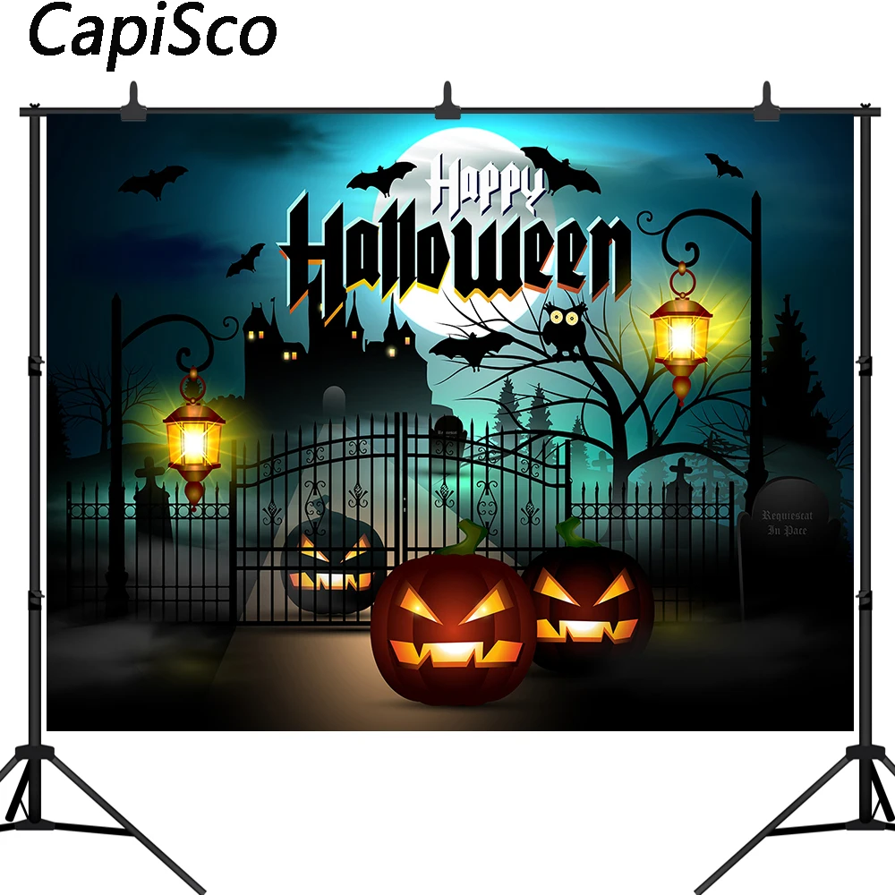Capisco Happy Halloween Party Photography Background Pumpkin Lantern Photographic Backdrop Castle Bat Photocall For Photo Studio
Capisco Happy Halloween Party Photography Background Pumpkin Lantern Photographic Backdrop Castle Bat Photocall For Photo Studio