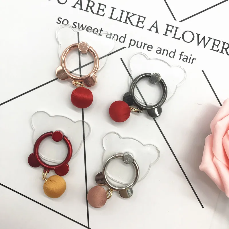 Transparent Cell Phone Ring Holder Cute bear head Universal Mobile Phone Finger Ring Holder Clear ring phone Stand girls gifts
Transparent Cell Phone Ring Holder Cute bear head Universal Mobile Phone Finger Ring Holder Clear ring phone Stand girls gifts