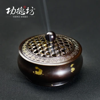 Exquisite Copper Incense Burner 8*6cm Living Room Buddhist Temple Mini Censer with Cover Metal Craft Home Decor Free Shipping
Exquisite Copper Incense Burner 8*6cm Living Room Buddhist Temple Mini Censer with Cover Metal Craft Home Decor Free Shipping