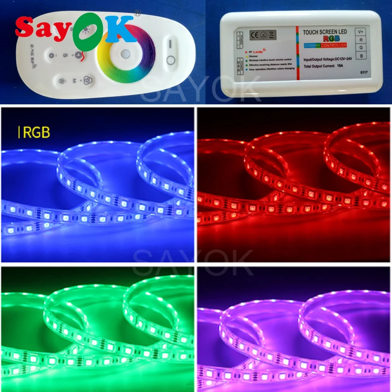 RGB LED light strip waterproof DC 12V LED light strips with remote controller for Sayok inflatable photo booth
RGB LED light strip waterproof DC 12V LED light strips with remote controller for Sayok inflatable photo booth