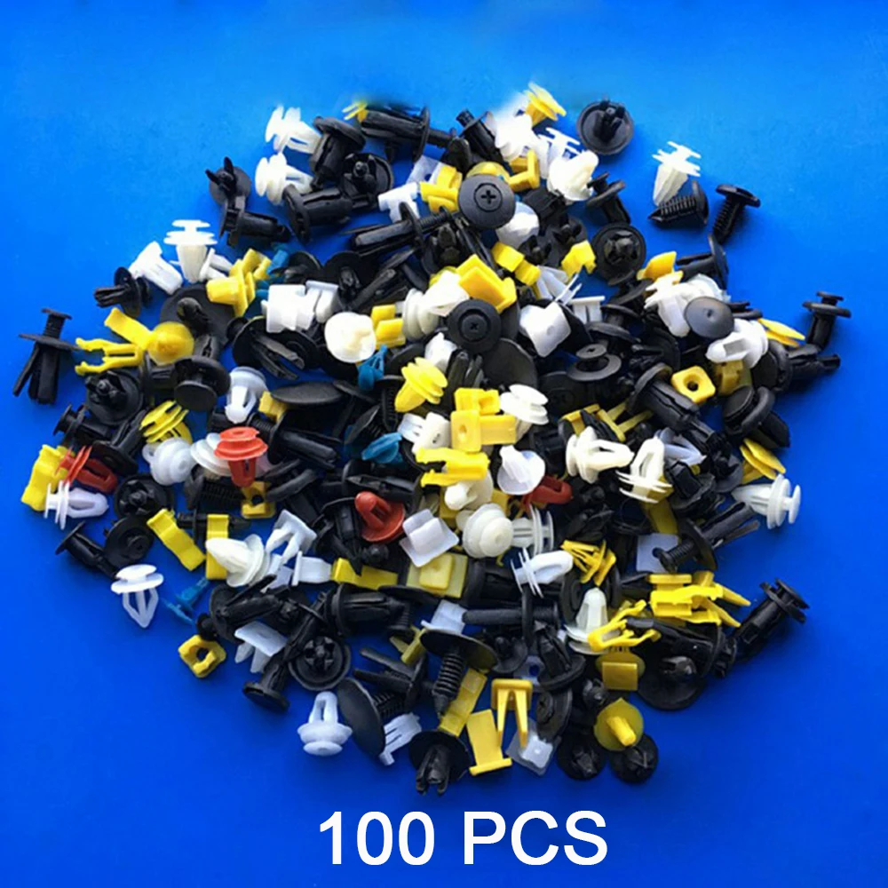 100pcs/lot Universal Mixed Plastic Clips for Car Fender Bumper Door Car Interior Surface Decoration Auto Accessories
100pcs/lot Universal Mixed Plastic Clips for Car Fender Bumper Door Car Interior Surface Decoration Auto Accessories