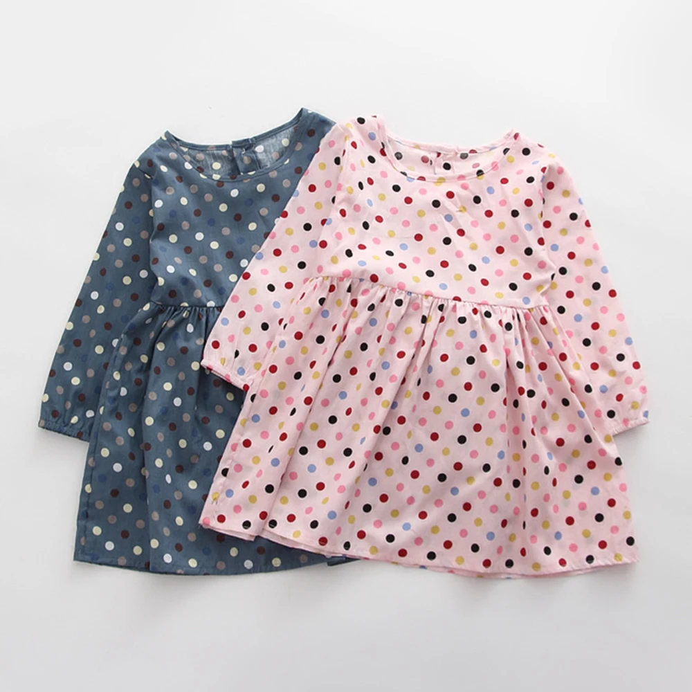 2019 Spring Girl Dress Cotton Long Sleeve Children Dresses Polka Dot Kids Dresses for Girls Fashion Girls Clothing
2019 Spring Girl Dress Cotton Long Sleeve Children Dresses Polka Dot Kids Dresses for Girls Fashion Girls Clothing