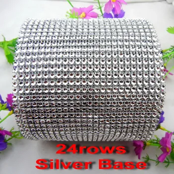 24 Rows 2yards per pack Sew On High Quality rhinestone mesh trim empty cup 4mm Silver Plastic base for wedding decoration diy
24 Rows 2yards per pack Sew On High Quality rhinestone mesh trim empty cup 4mm Silver Plastic base for wedding decoration diy