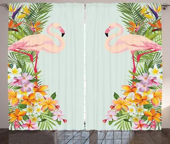 Floral Decor Curtains Flamingos Tropical Flowers and Flamingos Decorations for Home Print Living Room Bedroom Window Decor
Floral Decor Curtains Flamingos Tropical Flowers and Flamingos Decorations for Home Print Living Room Bedroom Window Decor
