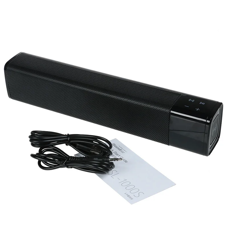 VTIN Wireless Bluetooth 5.0 Speaker Portable Soundbar Super Bass Stereo Loudspeaker Long-Standby with Touch NFC Black AUX (4)