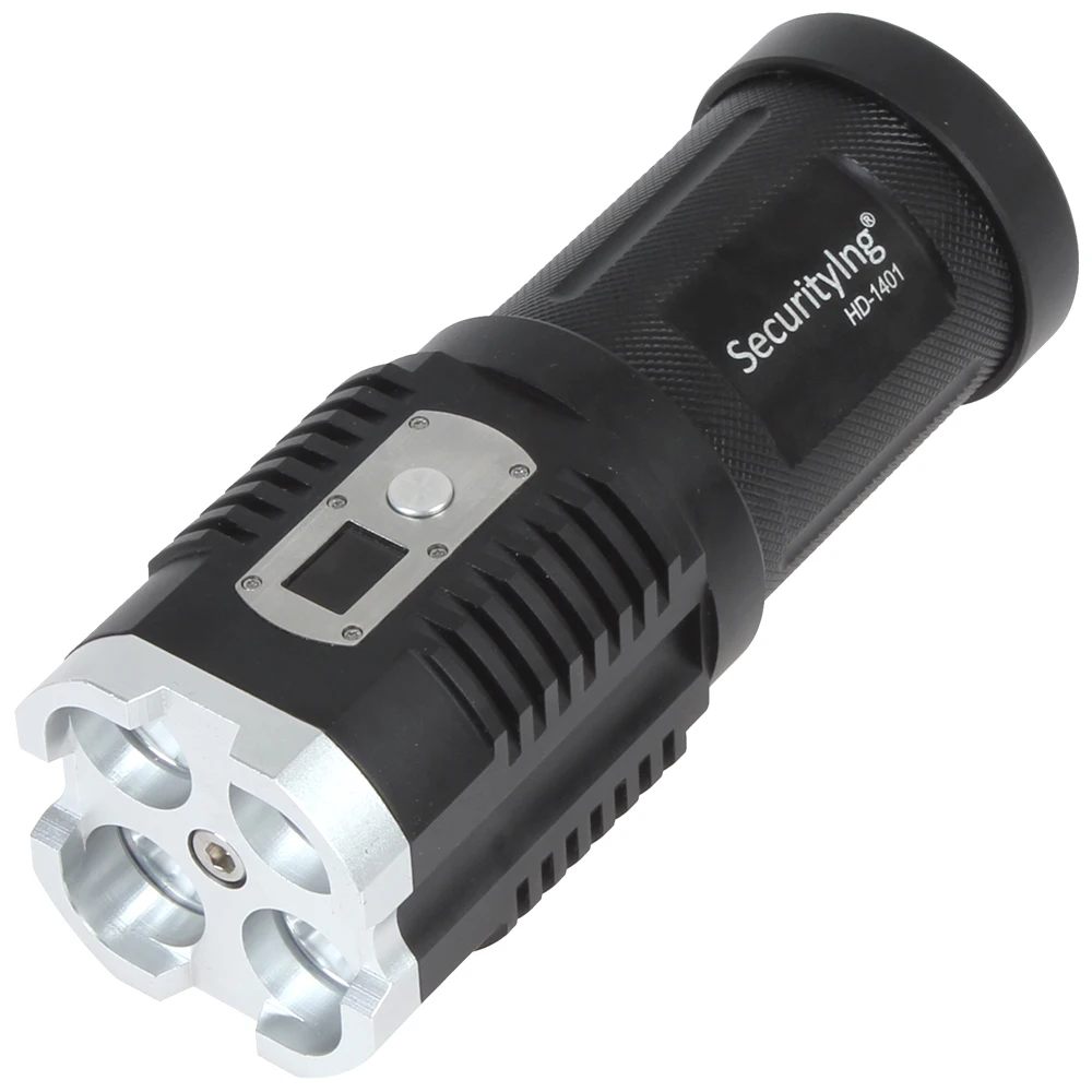 Waterproof 5000LM HD-1401 4 x XM-L2 U2-1A LED Power & Mode Digital Display Torch
Waterproof 5000LM HD-1401 4 x XM-L2 U2-1A LED Power & Mode Digital Display Torch