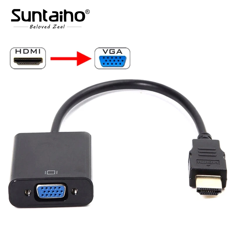 HDMI to VGA Cable HDMI Male to VGA Female RGB Analog VGA Video Audio Converter Adapter Cables HD 1080P forPC Laptop DVD
HDMI to VGA Cable HDMI Male to VGA Female RGB Analog VGA Video Audio Converter Adapter Cables HD 1080P forPC Laptop DVD