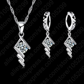 Fashion Charming Hot Cubic Zirconia Earrings Necklace Jewelry Sets Classic Wedding Dress 925 Sterling Silver Free Shipping
Fashion Charming Hot Cubic Zirconia Earrings Necklace Jewelry Sets Classic Wedding Dress 925 Sterling Silver Free Shipping