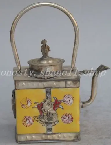 Beautiful Chinese ancient Tibetan copper animal ceramic teapot 
Beautiful Chinese ancient Tibetan copper animal ceramic teapot