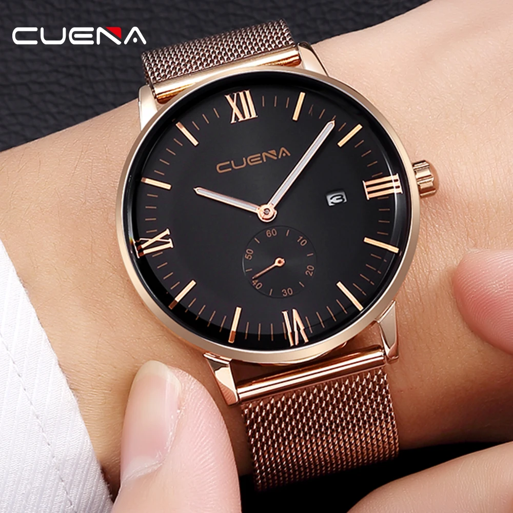 CUENA Relogio Masculino Men Watch Fashion Quartz Clock Watches Business Waterproof Sport Top Brand Male Wrist | Наручные часы