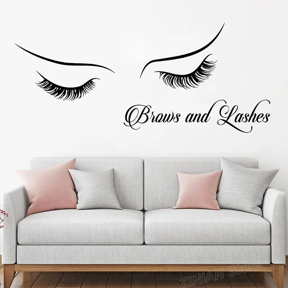 Brows And Lashes Wall Sticker Poster Home Decor Bedroom Beauty Salon Vinyl Decals Eyelash Extension Art Stickers For Girls Z869
Brows And Lashes Wall Sticker Poster Home Decor Bedroom Beauty Salon Vinyl Decals Eyelash Extension Art Stickers For Girls Z869