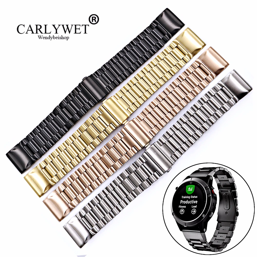 CARLYWET 20 22 26mm High Quality Easy Quick Install Replacement Solid Watch Bands Bracelets Straps For Garmin Fenix 3/5/5X/5S
CARLYWET 20 22 26mm High Quality Easy Quick Install Replacement Solid Watch Bands Bracelets Straps For Garmin Fenix 3/5/5X/5S