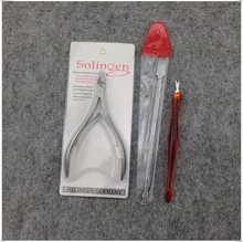 Новое поступление 3 шт./компл. щипцы для кутикулы Инструмент Ложка Толкатель для Удаления Резак машинка для стрижки Триммер Бесплатная дост...(China)