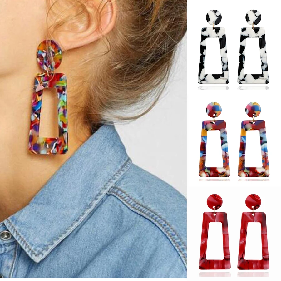 Rinhoo New Fashion Jewelry Acrylic Acetic Acid Drop Earrings Women Leopard Print Simple Geometric Big Square Statement Earrings
Rinhoo New Fashion Jewelry Acrylic Acetic Acid Drop Earrings Women Leopard Print Simple Geometric Big Square Statement Earrings