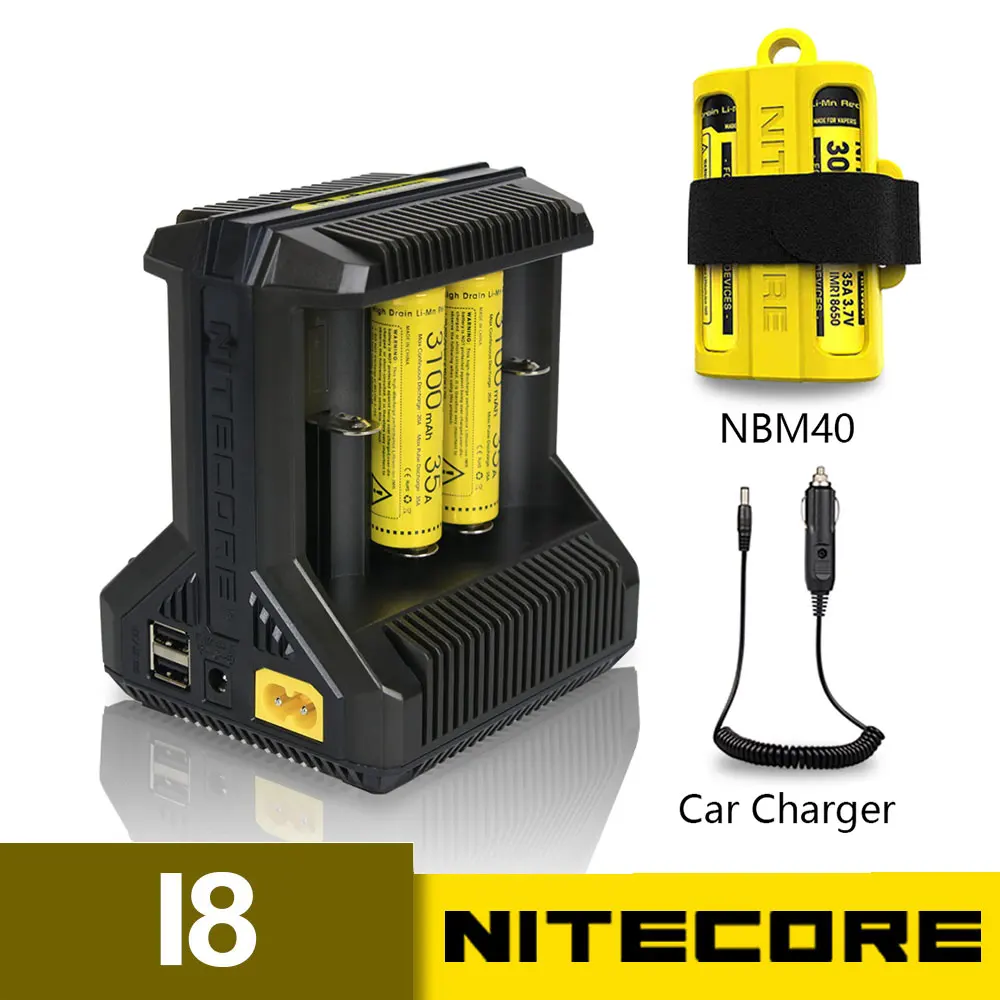 Nitecore i8 Intelligent Charger 8 Slots Total 4A Output Smart Charger For Li-ion Ni-Cd IMR 18650 16340 10440 AA AAA 14500 26650
Nitecore i8 Intelligent Charger 8 Slots Total 4A Output Smart Charger For Li-ion Ni-Cd IMR 18650 16340 10440 AA AAA 14500 26650