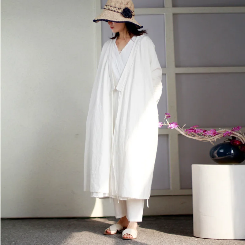 Johnature Chinese Style Coats Cotton Casual v-neck Solid Women Trench 2019 Spring New Linen Loose long-sleeved Women Trench
Johnature Chinese Style Coats Cotton Casual v-neck Solid Women Trench 2019 Spring New Linen Loose long-sleeved Women Trench