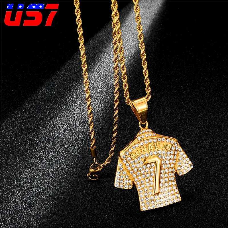 US7 Hip Hop Iced Out Football Star necklace Stainless Steel Pendant Necklaces Set Micro Sporty Necklace For Men Women Jewelry
US7 Hip Hop Iced Out Football Star necklace Stainless Steel Pendant Necklaces Set Micro Sporty Necklace For Men Women Jewelry