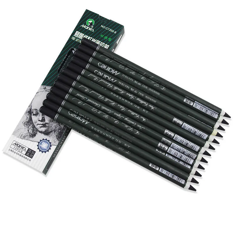 Marie's charcoal C7350 sketch soft medium hard easy to cut paper pole beginner sketch pen charcoal soft art supplies
Marie's charcoal C7350 sketch soft medium hard easy to cut paper pole beginner sketch pen charcoal soft art supplies