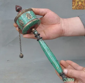 christmas Old Tibet bronze Inlay turquoise Red Coral Buddha statue Hand Held Prayer Wheel New Year
christmas Old Tibet bronze Inlay turquoise Red Coral Buddha statue Hand Held Prayer Wheel New Year