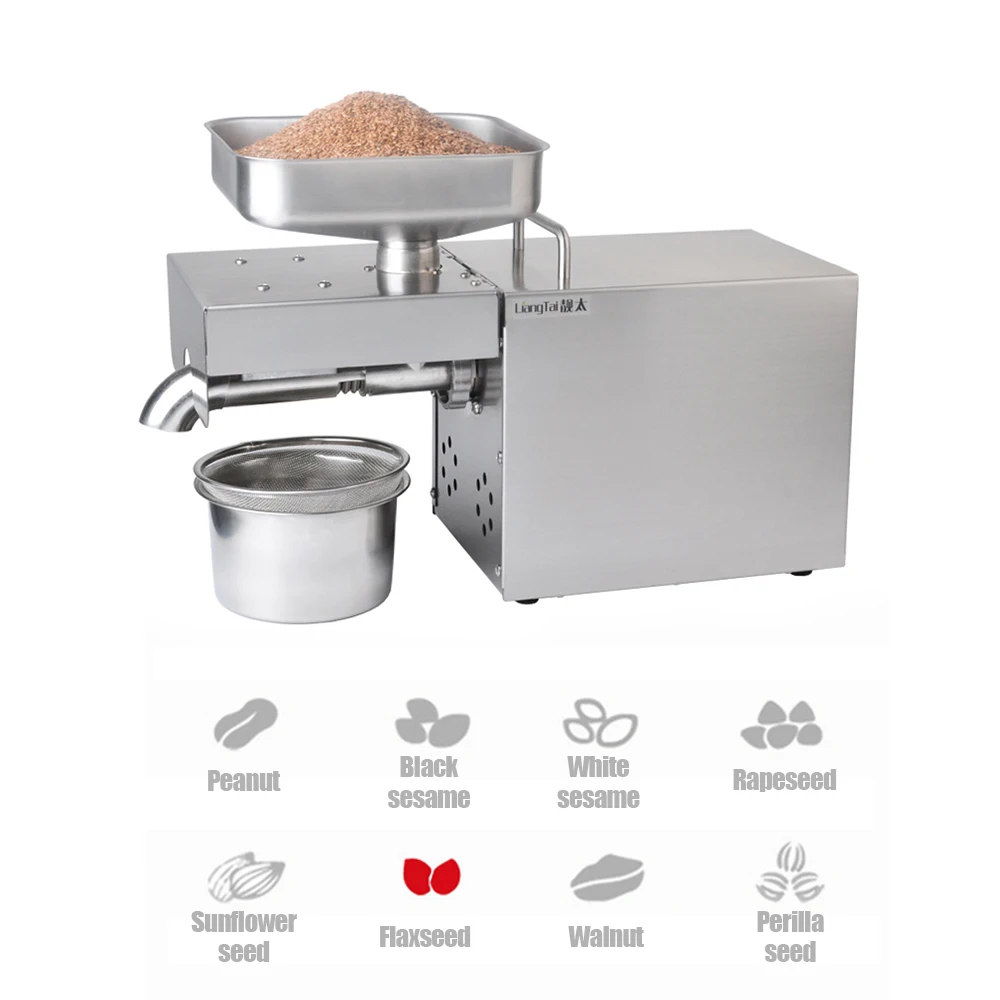 Automatic Oil Press Machine Commercial Grade Extractor Expeller for Avocado Coconut Olive Peanut | Дом и сад