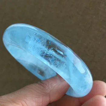 Genuine Natural Blue Aquamarine Gemstone Crystal Woman Bangle 17x10mm Beads Bracelet Inner Diameter 56mm AAAAAA
Genuine Natural Blue Aquamarine Gemstone Crystal Woman Bangle 17x10mm Beads Bracelet Inner Diameter 56mm AAAAAA