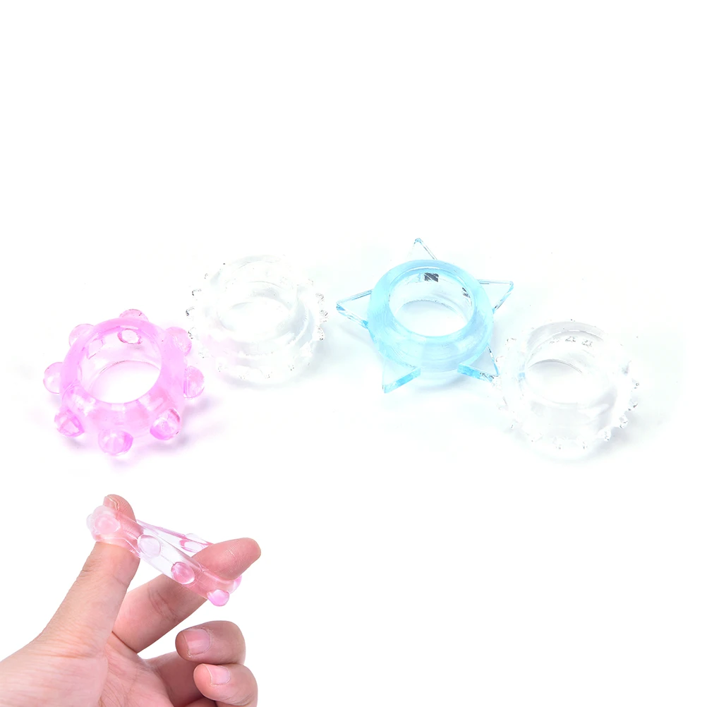 

2PCS/1PCS Adult Product Male Erection Penis Cock Ring Enhancer Delay Premature For Men Color Random