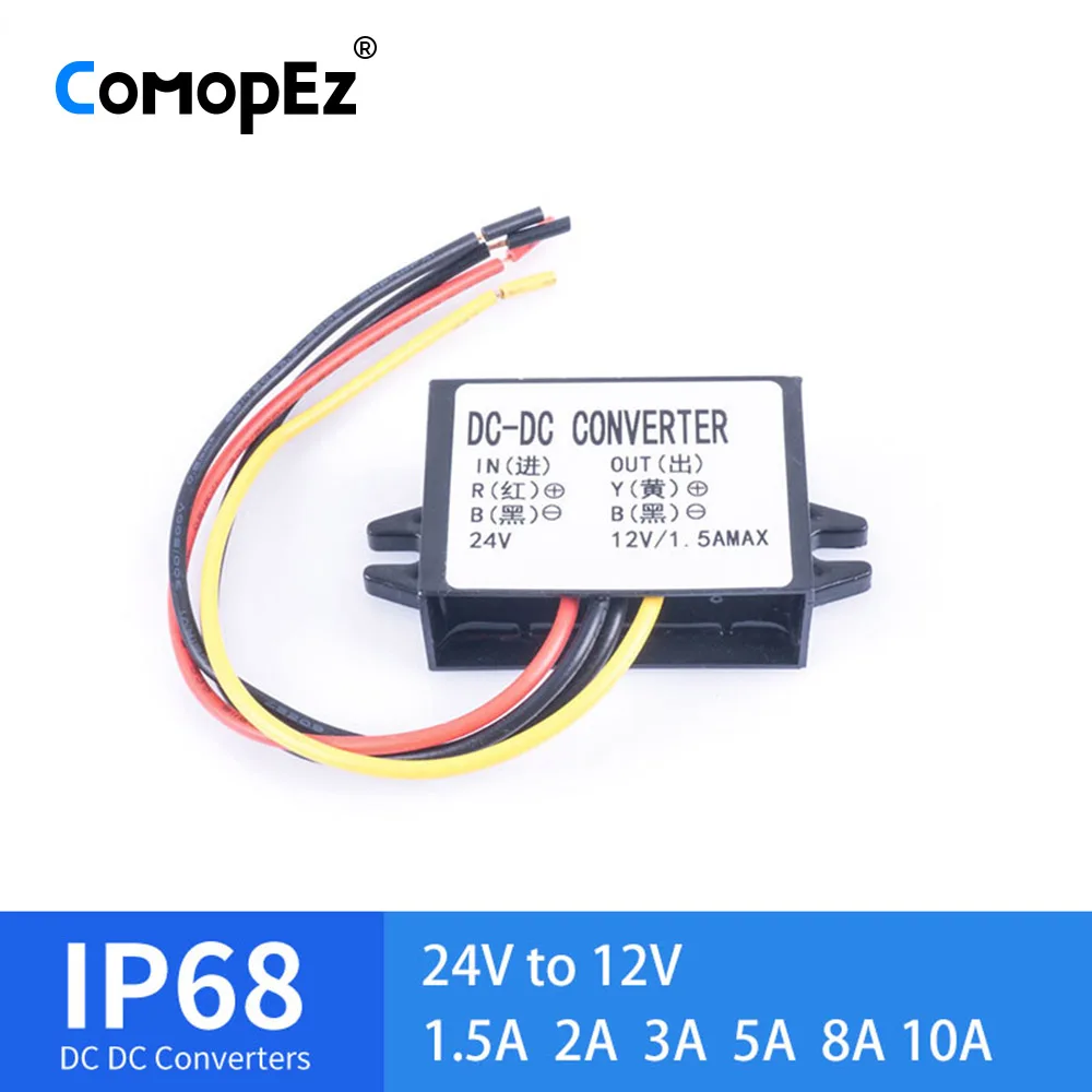 DC DC Converter 24V to 12V 1.5V 2A 3A 5A 8A 10A Step Down Voltage Reducer CE RoHS Certificated
DC DC Converter 24V to 12V 1.5V 2A 3A 5A 8A 10A Step Down Voltage Reducer CE RoHS Certificated
