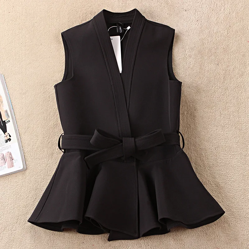 Chaleco Mujer Hot Sale Sale Polyester Cotton Belt Casaco Feminino 2018 Summer New Solid Bow Adjustable Waist V-neck Female Vest
Chaleco Mujer Hot Sale Sale Polyester Cotton Belt Casaco Feminino 2018 Summer New Solid Bow Adjustable Waist V-neck Female Vest