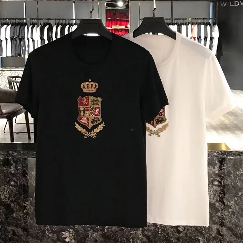 2018 summer new fashion arrival tees royal embroidery crown print tee t shirt for men women cotton designer brand tee
2018 summer new fashion arrival tees royal embroidery crown print tee t shirt for men women cotton designer brand tee